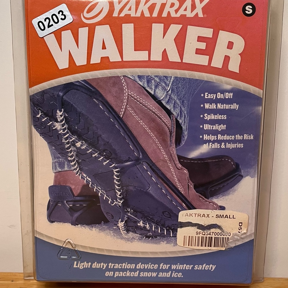 YakTrax Walk Winter Snow Ice Traction for Boots and Shoes Size Small S0204.03